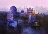A. Q. Arif, 36 x 48 Inch, Oil on Canvas, Cityscape Painting, AC-AQ-289